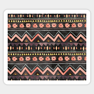 southwest inspired pattern in black Sticker